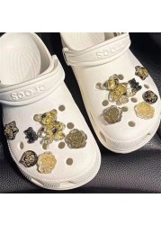 لطيف Crocs السحر الفاخرة مصمم حجر الراين بلينغ اللؤلؤ سلسلة ل Croc حذاء زهرة اكسسوارات هدية ل تسد فتاة