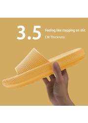 Cloud Orthotic Slippers Sandal Thickened Bathroom Platform Non-slip Women Flip Flops Sandals Women Soft Mute EVA Indoor Slides