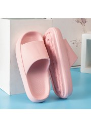 Cloud slippers thick platform slippers non-slip eva soft sandals waterproof indoor home silent damping indoor shoes for women