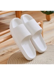 Cloud slippers thick platform slippers non-slip eva soft sandals waterproof indoor home silent damping indoor shoes for women