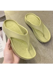 Women 2021 new summer platform flip flops casual flat slides outdoor beach sexy barefoot plus size slippers