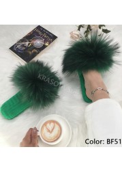 Ladies Slippers Flat Flip Flops Women Shoes Soft Luxury House Platforms Sandals Real Fur Slides Summer Fluffy Fashion Slippers