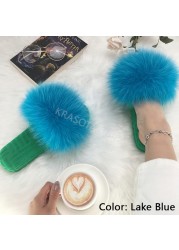 Ladies Slippers Flat Flip Flops Women Shoes Soft Luxury House Platforms Sandals Real Fur Slides Summer Fluffy Fashion Slippers