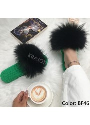 Ladies Slippers Flat Flip Flops Women Shoes Soft Luxury House Platforms Sandals Real Fur Slides Summer Fluffy Fashion Slippers