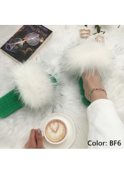 Ladies Slippers Flat Flip Flops Women Shoes Soft Luxury House Platforms Sandals Real Fur Slides Summer Fluffy Fashion Slippers