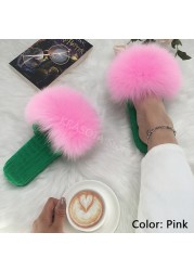 Ladies Slippers Flat Flip Flops Women Shoes Soft Luxury House Platforms Sandals Real Fur Slides Summer Fluffy Fashion Slippers