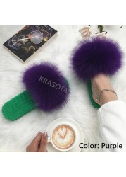 Ladies Slippers Flat Flip Flops Women Shoes Soft Luxury House Platforms Sandals Real Fur Slides Summer Fluffy Fashion Slippers