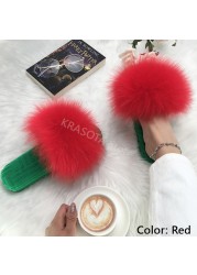 Ladies Slippers Flat Flip Flops Women Shoes Soft Luxury House Platforms Sandals Real Fur Slides Summer Fluffy Fashion Slippers