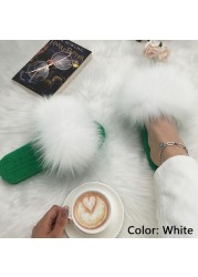 Ladies Slippers Flat Flip Flops Women Shoes Soft Luxury House Platforms Sandals Real Fur Slides Summer Fluffy Fashion Slippers