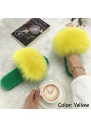 Ladies Slippers Flat Flip Flops Women Shoes Soft Luxury House Platforms Sandals Real Fur Slides Summer Fluffy Fashion Slippers