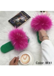 Ladies Slippers Flat Flip Flops Women Shoes Soft Luxury House Platforms Sandals Real Fur Slides Summer Fluffy Fashion Slippers