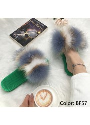 Ladies Slippers Flat Flip Flops Women Shoes Soft Luxury House Platforms Sandals Real Fur Slides Summer Fluffy Fashion Slippers