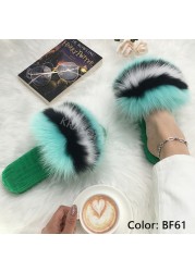 Ladies Slippers Flat Flip Flops Women Shoes Soft Luxury House Platforms Sandals Real Fur Slides Summer Fluffy Fashion Slippers