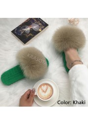 Ladies Slippers Flat Flip Flops Women Shoes Soft Luxury House Platforms Sandals Real Fur Slides Summer Fluffy Fashion Slippers