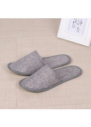 1 Pair Hemp Slippers Simple Men Women Hotel Travel Spa Portable Folding House Disposable Home Guest Indoor Slippers Plus Size