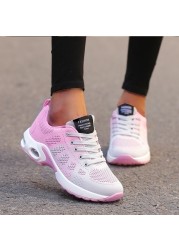 Women's shoes breathable light comfortable sports shoes running shoes white mesh wedges casual chunky vulcanize shoes