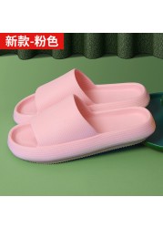 Indoor thick platform slippers women's home non-slip height increasing shoes bathroom shower waterproof non-slip slippers