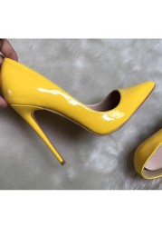 Extreme high heels pointed toe new ladies sexy high-heeled shoes women wedding party shoes pure color all-match