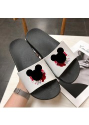 Women Cartoon Slippers Summer Indoor Slippers Cute Animal Beach Flip Flops Bathroom Home Slippers Non-slip Bathroom Home Slides