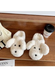 Women Winter Cute Animal Slippers Fashion Kawaii Fluffy Winter Warm Slippers Female Cartoon Milk Cow Indoor Slippers Funny Shoes