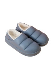 Men and women winter slippers fur slippers passionate and comfortable garden clogs mules slippers home cotton shoes couple indoor slippers