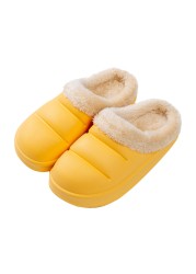 Men and women winter slippers fur slippers passionate and comfortable garden clogs mules slippers home cotton shoes couple indoor slippers