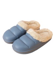 Men and women winter slippers fur slippers passionate and comfortable garden clogs mules slippers home cotton shoes couple indoor slippers