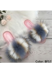 fluffy slippers women real fur home slides summer crystal rhinestones shoes for women flip flops with fur jelly sandals women