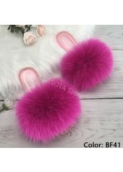 fluffy slippers women real fur home slides summer crystal rhinestones shoes for women flip flops with fur jelly sandals women