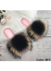 fluffy slippers women real fur home slides summer crystal rhinestones shoes for women flip flops with fur jelly sandals women