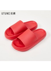 UTUNE EVA Slides Women Platform Slippers Summer Indoor Shoes Bathroom Beach Sandals Men Outside Non-slip Pink Slippers for Woman