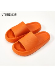 UTUNE EVA Slides Women Platform Slippers Summer Indoor Shoes Bathroom Beach Sandals Men Outside Non-slip Pink Slippers for Woman