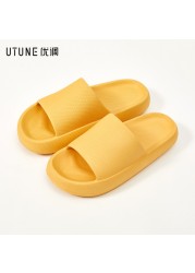 UTUNE EVA Slides Women Platform Slippers Summer Indoor Shoes Bathroom Beach Sandals Men Outside Non-slip Pink Slippers for Woman