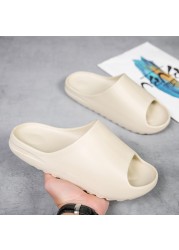 Home Slippers Men Women 2022 Soft Women's Slides Summer Beach Men Toe Slippers Ourdoor Ladies Slipper Platform Mules Shoes Flats