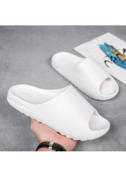 Home Slippers Men Women 2022 Soft Women's Slides Summer Beach Men Toe Slippers Ourdoor Ladies Slipper Platform Mules Shoes Flats