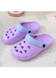 summer cave shoes women indoor home non-slip sandals lightweight eva hollow garden shoes breathable outdoor beach shoes