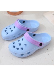 summer cave shoes women indoor home non-slip sandals lightweight eva hollow garden shoes breathable outdoor beach shoes