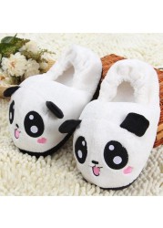 SIMLOVEYO Winter Indoor Panda Slippers Flat Furry Home Cartoon Women Slippers Unisex Couple Animal Warm Non-slip Shoes T389b