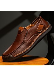 Handmade casual men's shoes men's shoes comfortable style lace-up men's loafers shoes men loafers large size 48