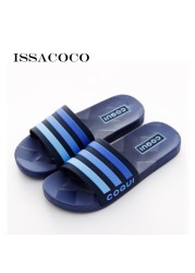 ISSACOCO New Home Slippers Man Slippers Shoes Men Sandals Man High Quality Soft Bathroom Beach Shoes Pantuflas Terlik Chinelo