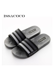 ISSACOCO New Home Slippers Man Slippers Shoes Men Sandals Man High Quality Soft Bathroom Beach Shoes Pantuflas Terlik Chinelo