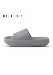 UTUNE Big Size Sippers Men Platform Shoes EVA Soft Indoor Slides for Men Anti-Slip Summer Sandals Women Bathroom Shower Shoes