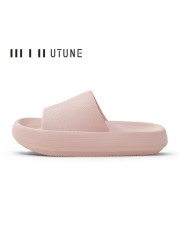 UTUNE Big Size Sippers Men Platform Shoes EVA Soft Indoor Slides for Men Anti-Slip Summer Sandals Women Bathroom Shower Shoes