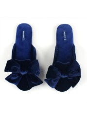 Women slippers bride wedding slippers ladies indoor soft bottom four seasons velvet anti-slip house flat shoes