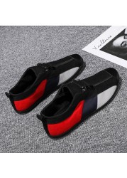 Loafers Men Canvas Shoes Sneakers Fashion Campus Breathable Casual Shoes Zipper Sneakers Shoes Trendy Color Matching Shoes