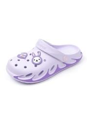 Classic white hole slip-on garden clog women quick-drying summer beach shoe breathable outdoor sandals flat shoes