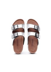 2021 New PU Leather Men's Mule Clogs Slippers High Quality Soft Cork Two Buckle Slides Shoes For Men Women Unisex 35-46