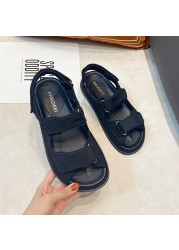 plus size 43 high quality summer fashion leather women sandals female flats for women roma platform sandals for women 2021