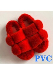 100% Genuine Mink Fur European Luxury Slippers Winter Indoor Slippers Women Slippers Women Slippers