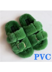 100% Genuine Mink Fur European Luxury Slippers Winter Indoor Slippers Women Slippers Women Slippers